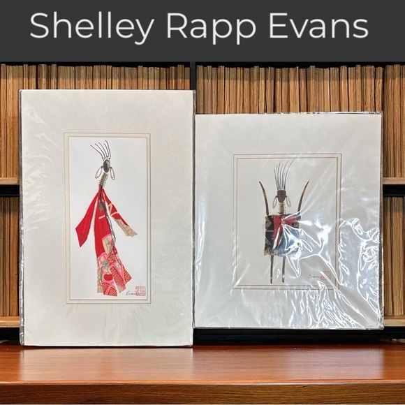 Shelley Rapp Evans Other - SHELLEY RAPP EVANS SPIRIT KEEPERS MATTED MIXED MEDIA ART SEALED 2004 ORIGINALS